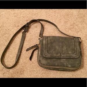 Gray crossbody